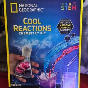 National Geographic Cool Reactions Chemistry Set Unopened Ages 8+ Fun Learning